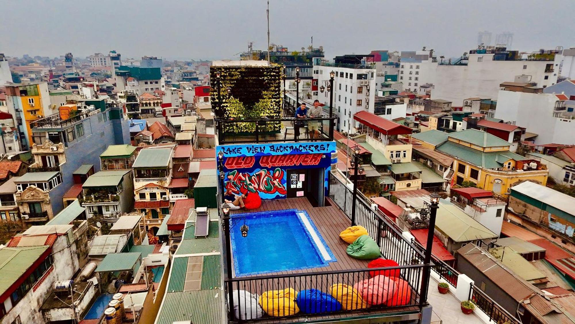 Lakeview Backpackers Hostel & Rooftop Bar Hanoj Exteriér fotografie