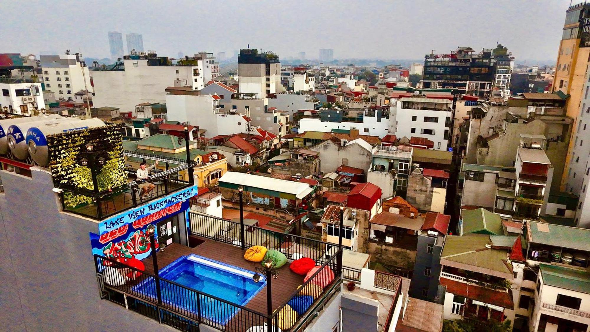 Lakeview Backpackers Hostel & Rooftop Bar Hanoj Exteriér fotografie